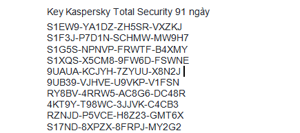 Chia Sẻ Key Kaspersky Dùng Thử 91 Ngày Và 61 Ngày Và Link Tải Về